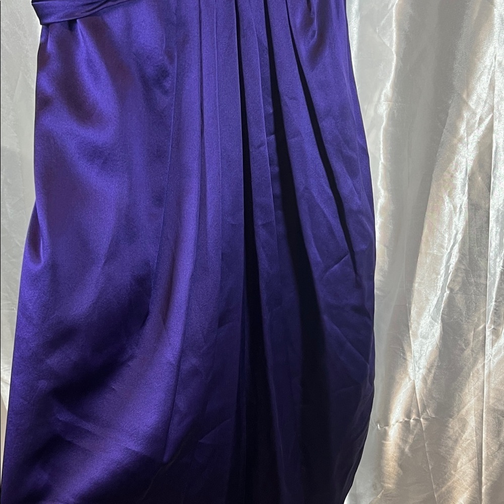 NWT 100% silk Marc Bouwer Purple Midi Dress 0158 - Picture 4 of 11